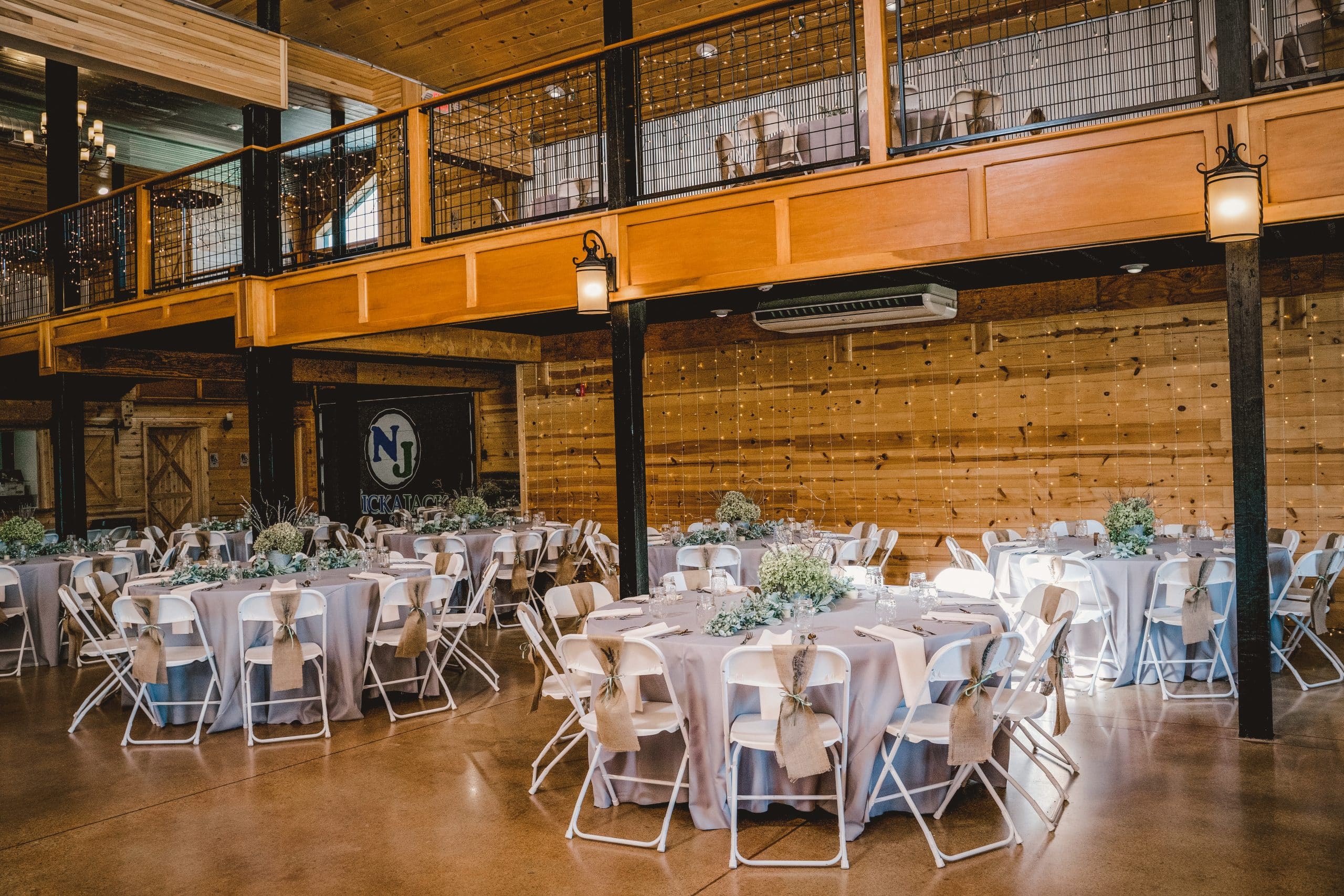 barn set up under the loft