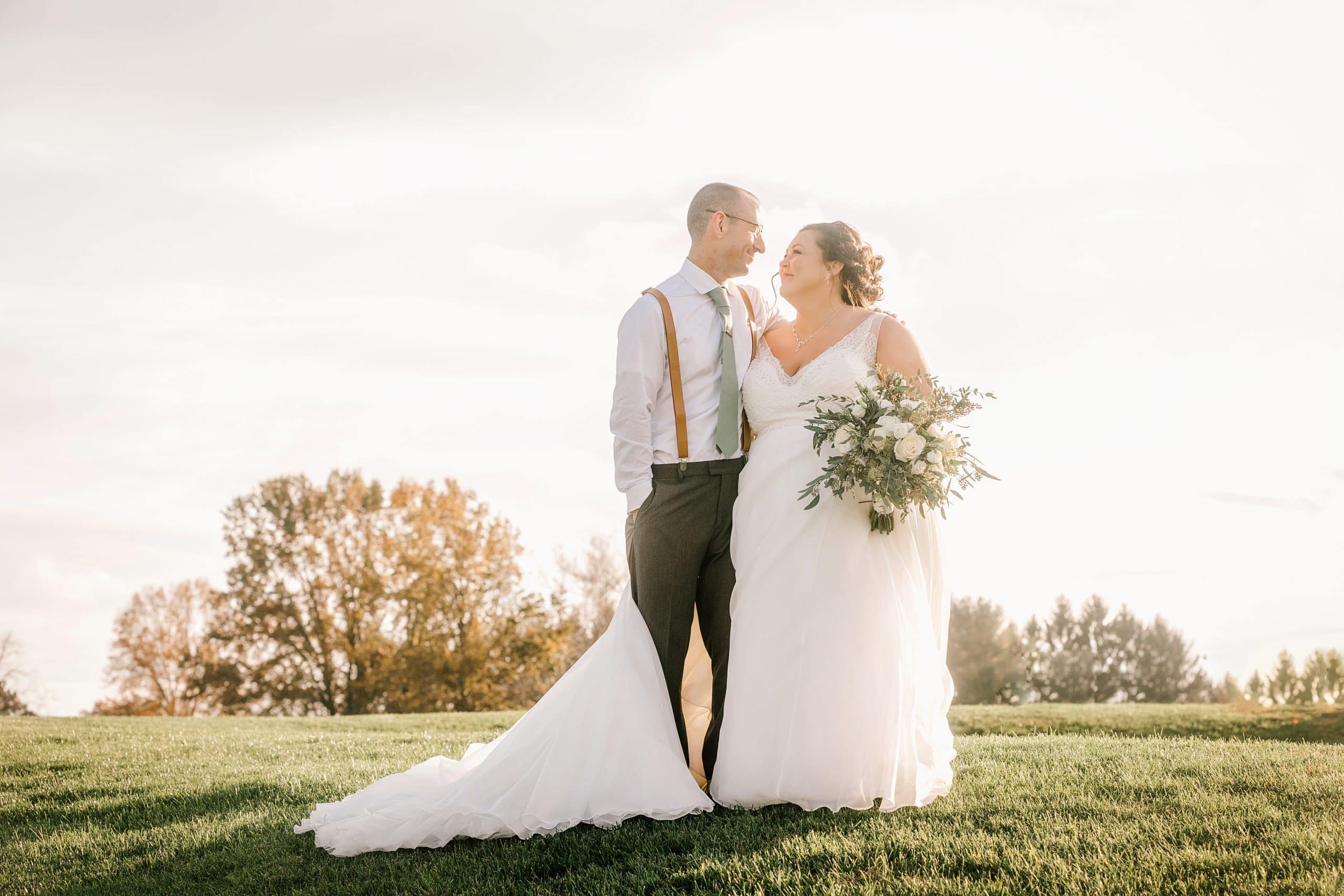 top of farm wedding photo