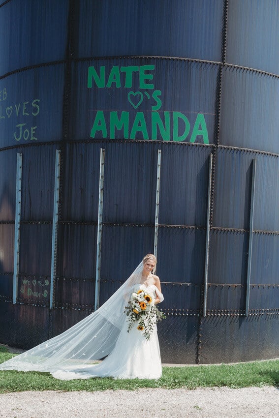 PAinted wedding silo