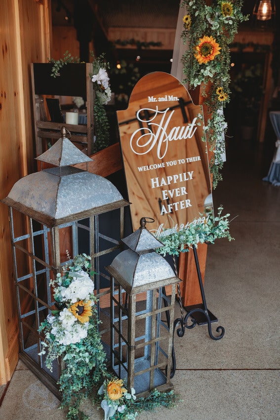 entrance set up wedding